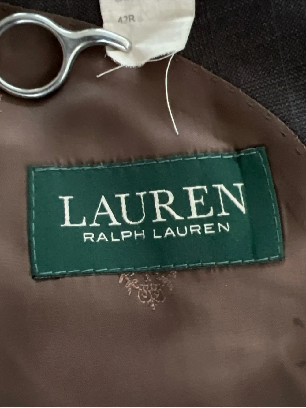 Lauren Ralph Lauren Men’s 42R 100% Wool Blazer Plaid Brown Sport Coat 2 Button